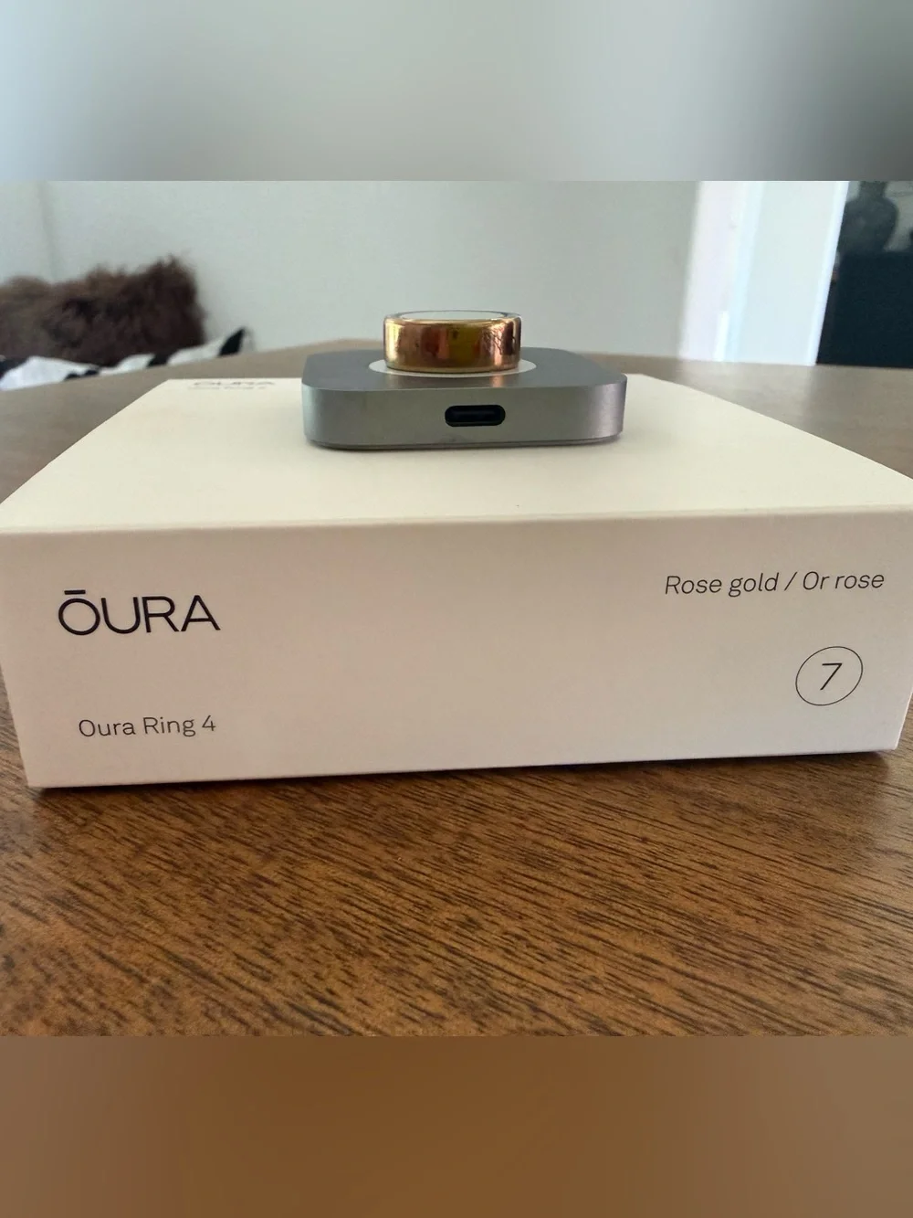 Oura Ring Gen 4 Smart Ring - Rose Gold- size 7